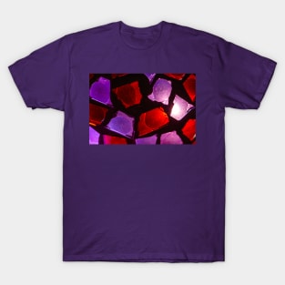 Mosaic Shapes Colored Abstract Pattern T-Shirt